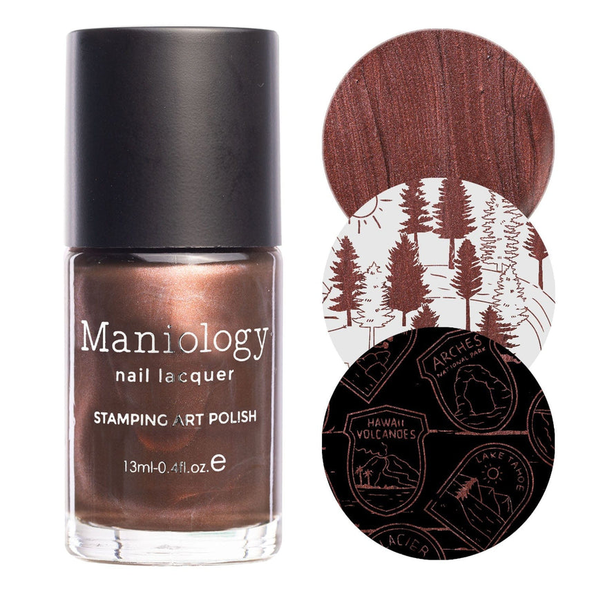 S'more (B479) - Metallic Pearl Chocolate Brown Stamping Polish