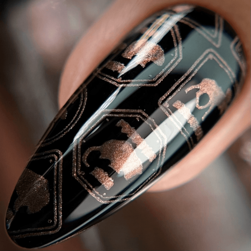 S'more (B479) - Metallic Pearl Chocolate Brown Stamping Polish