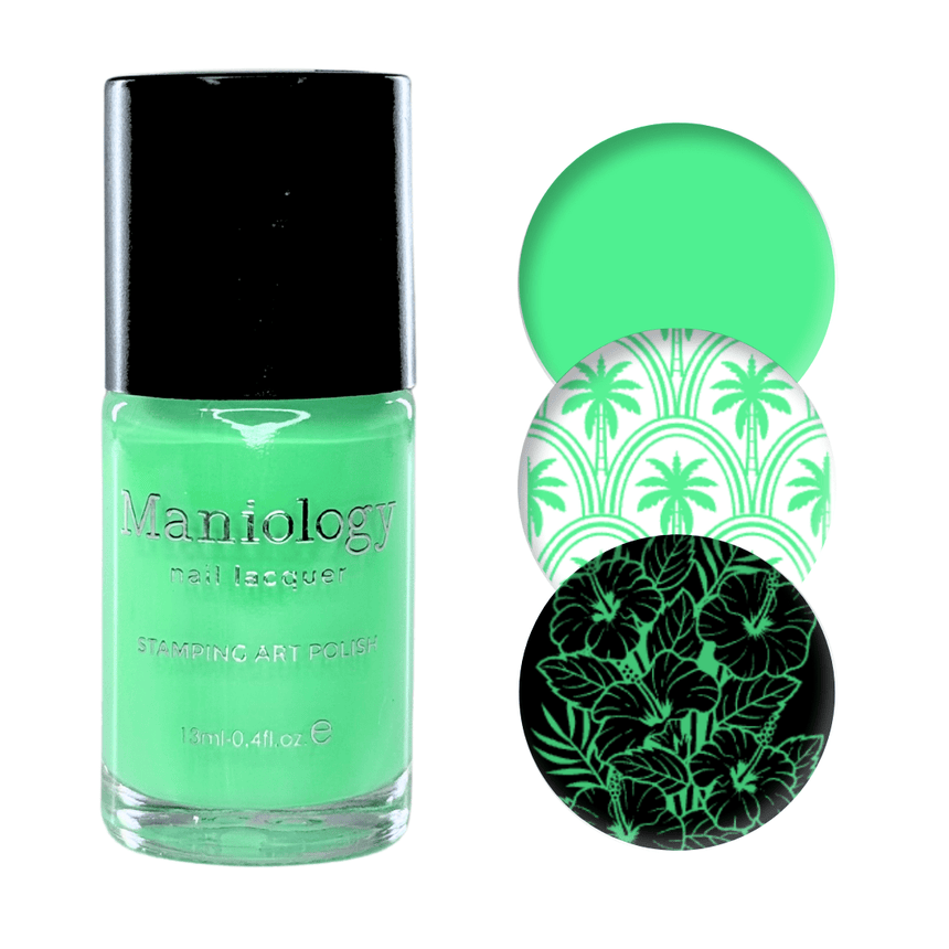 Seafoam Swell (B554) - Cream Teal Stamping Polish