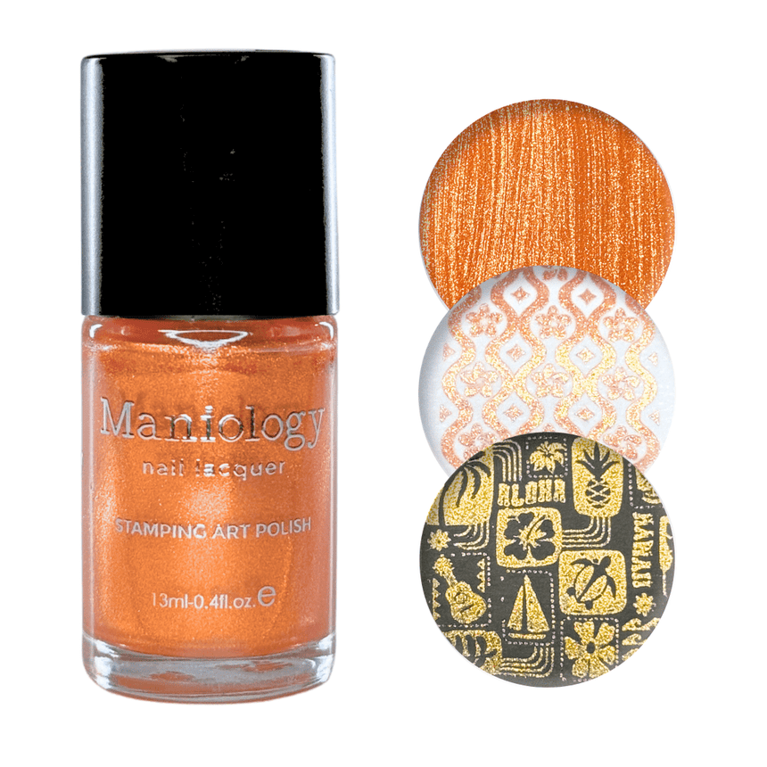 Sunset Glow (B553) - Shimmer Orange Stamping Polish