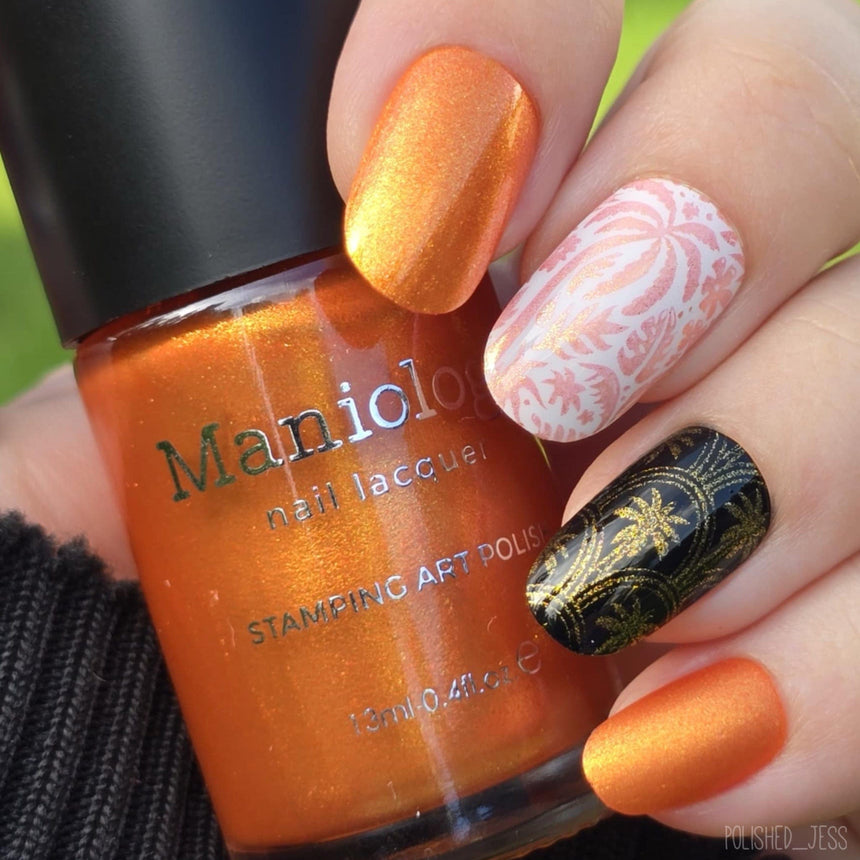 Sunset Glow (B553) - Shimmer Orange Stamping Polish