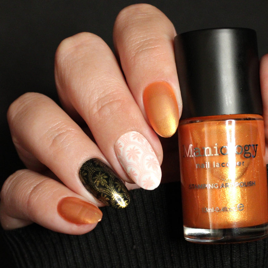 Sunset Glow (B553) - Shimmer Orange Stamping Polish