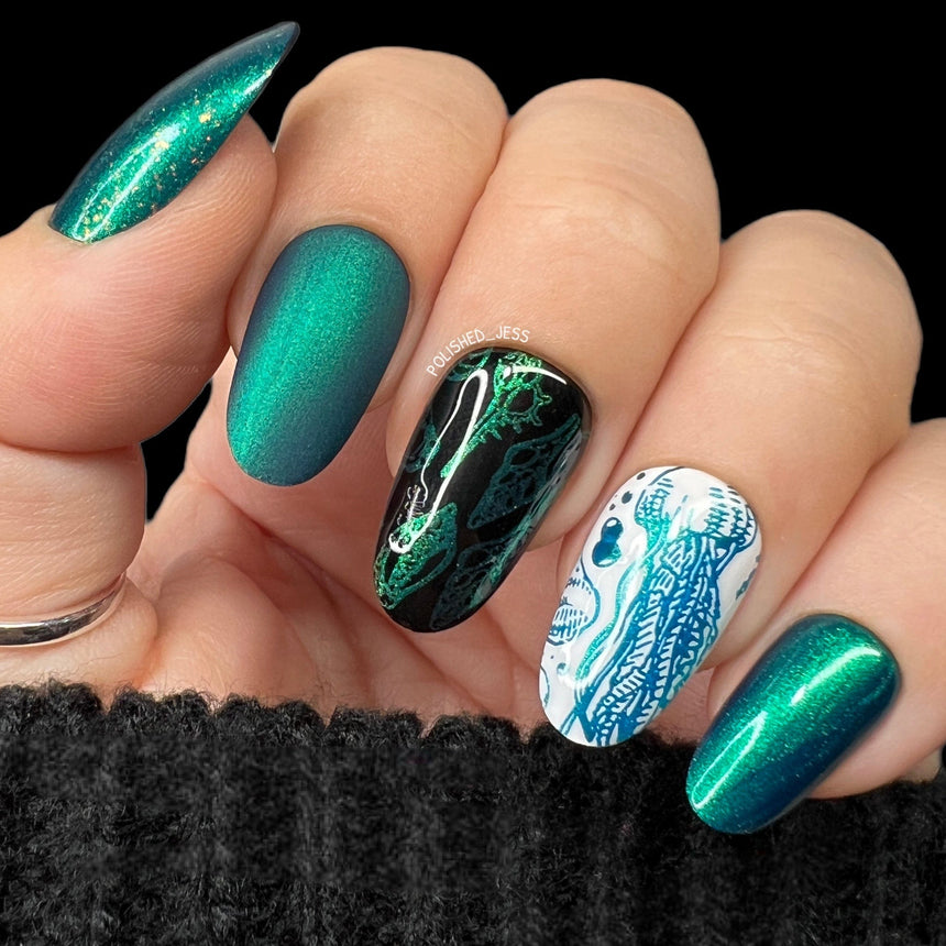Ocean Floor (B483) - Duochrome Dark Teal Stamping Polish