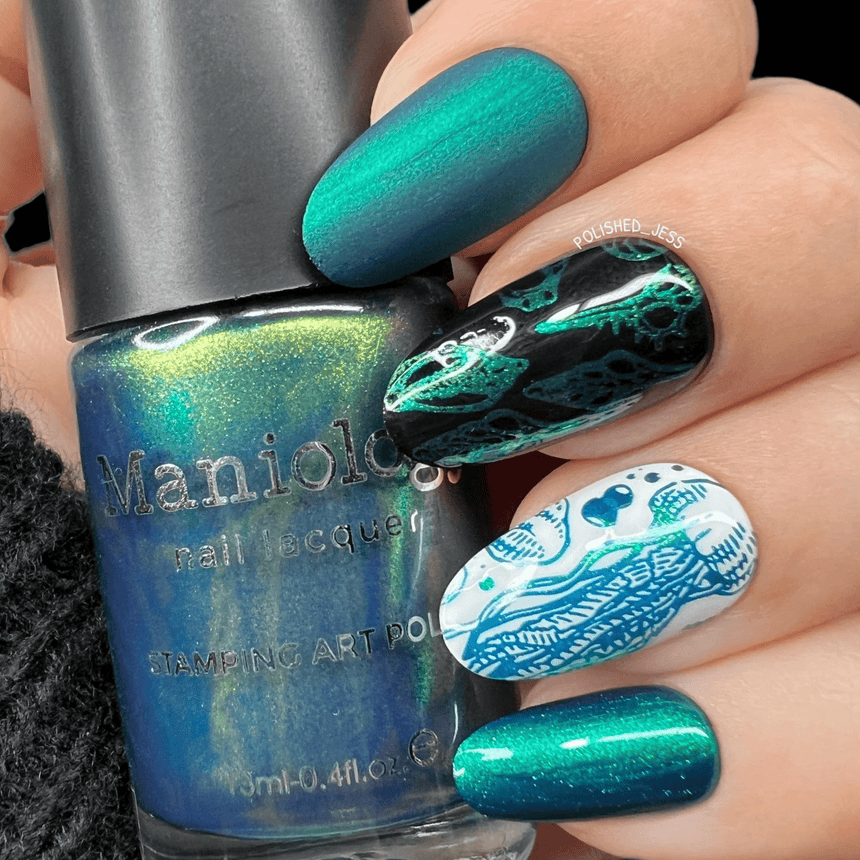 Ocean Floor (B483) - Duochrome Dark Teal Stamping Polish