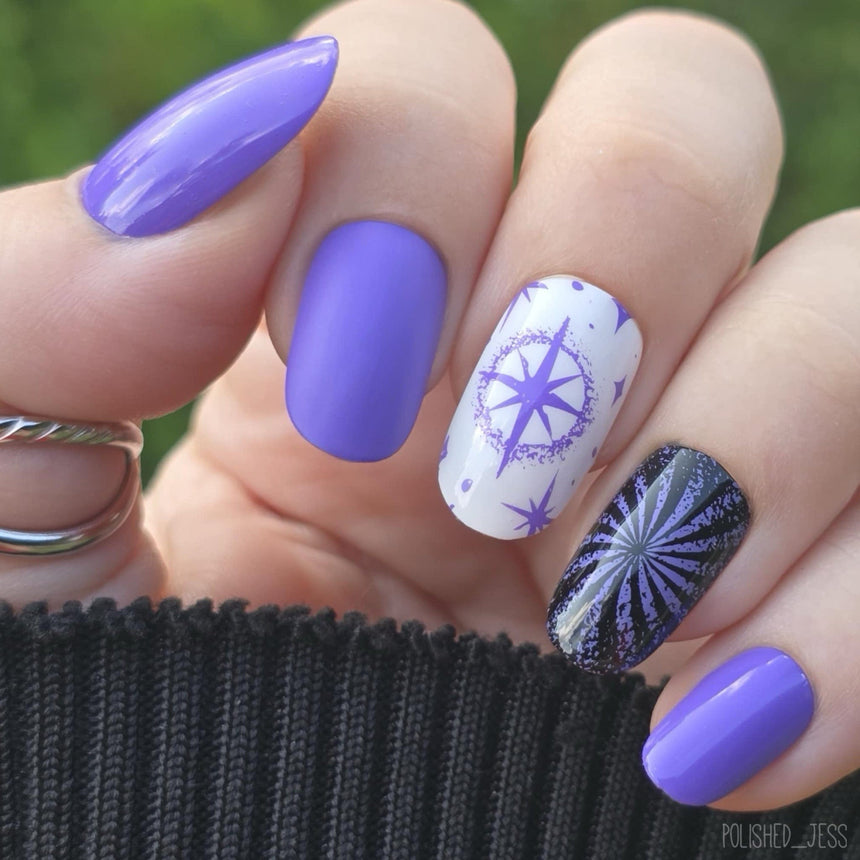 VHS Violet (B552) - Cream Purple Stamping Polish