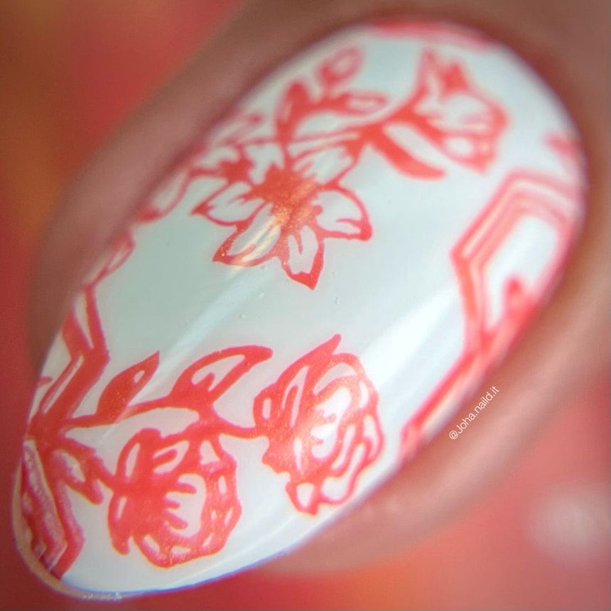 Sunblaze (B472) - Duochrome Salmon Stamping Polish