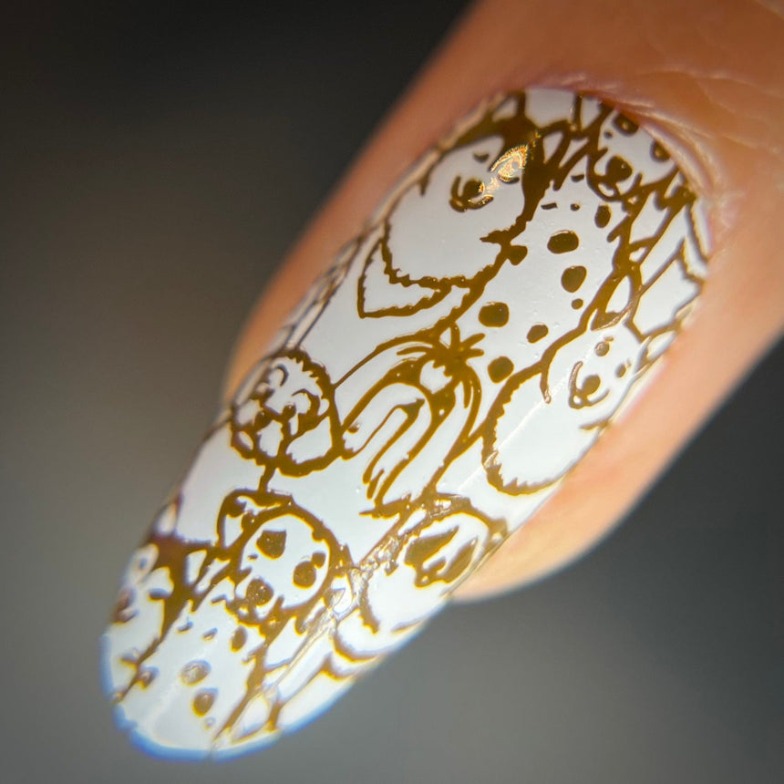 Tippy Taps (B513) - Cream Brown Stamping Polish