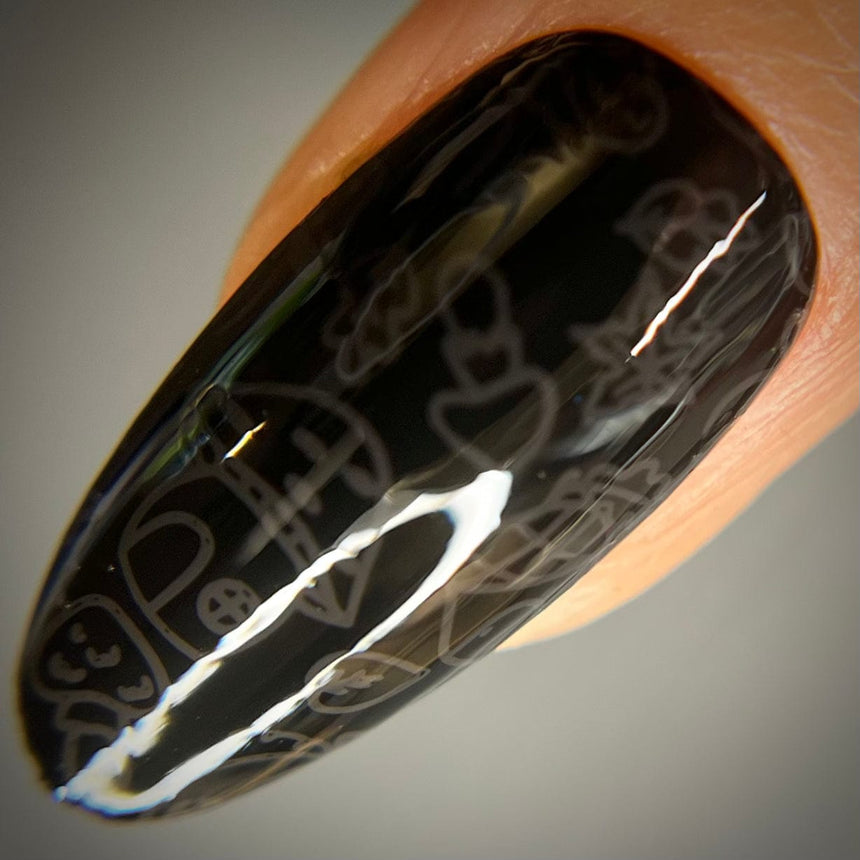 Acorn (B498) - Cream Dark Brown Stamping Polish