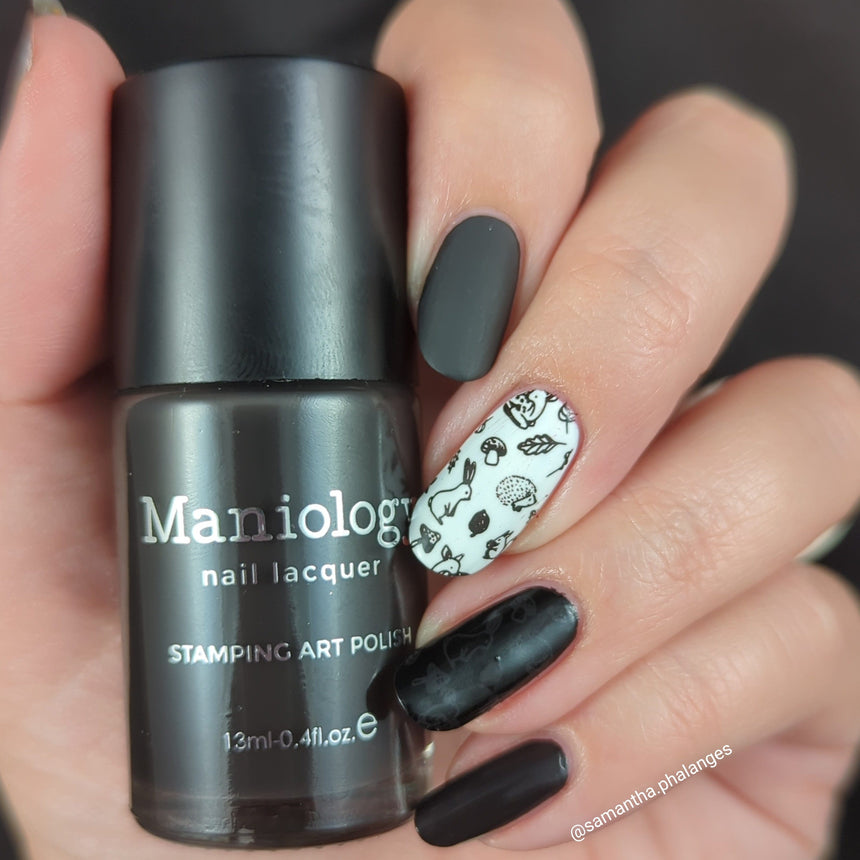 Acorn (B498) - Cream Dark Brown Stamping Polish