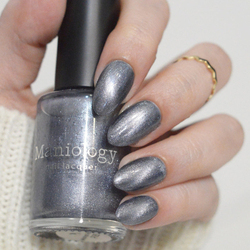 Mermaid Mirage: Midnight Riptide (P183) - Dusty Periwinkle Magnetic Nail Polish