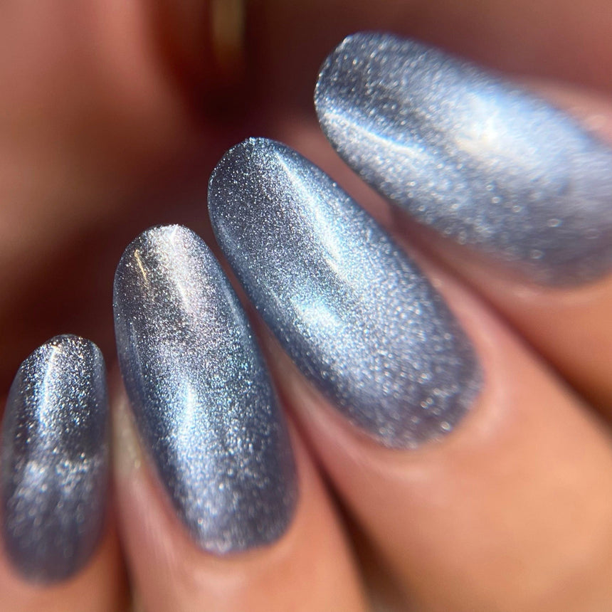 Mermaid Mirage: Midnight Riptide (P183) - Dusty Periwinkle Magnetic Nail Polish