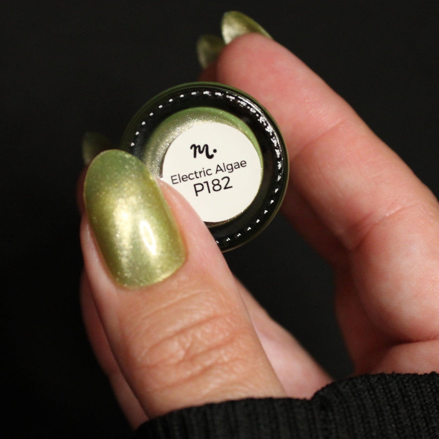 Mermaid Mirage: Electric Algae (P182) - Soft Lime Green Magnetic Nail Polish