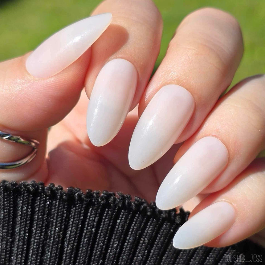 Milk Press On Nails - Medium Almond