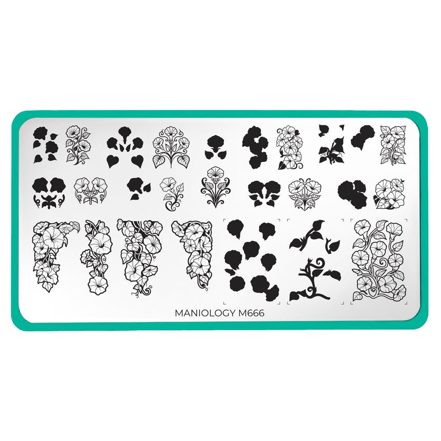 Morning Glory (M666) - Nail Stamping Plate