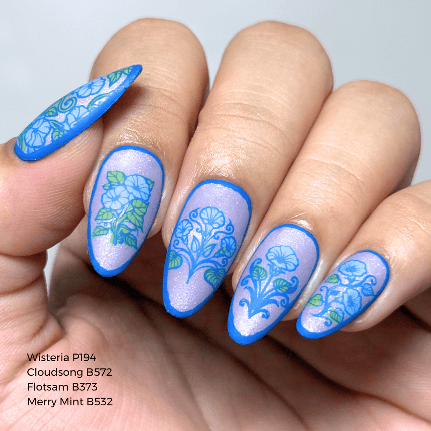 Morning Glory (M666) - Nail Stamping Plate