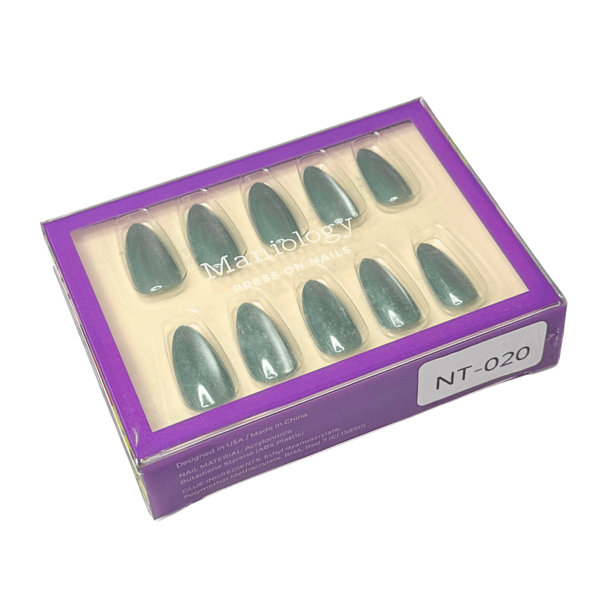 Moss Press On Nails - Medium Almond