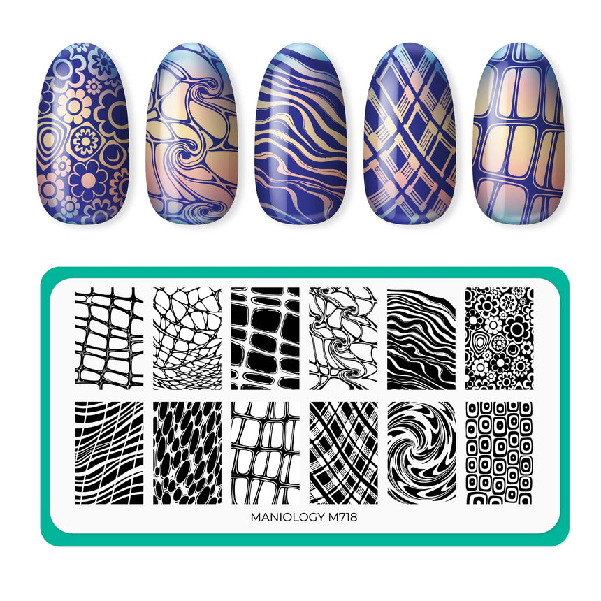 Glass Art (M718) - Nail Stamping Plate