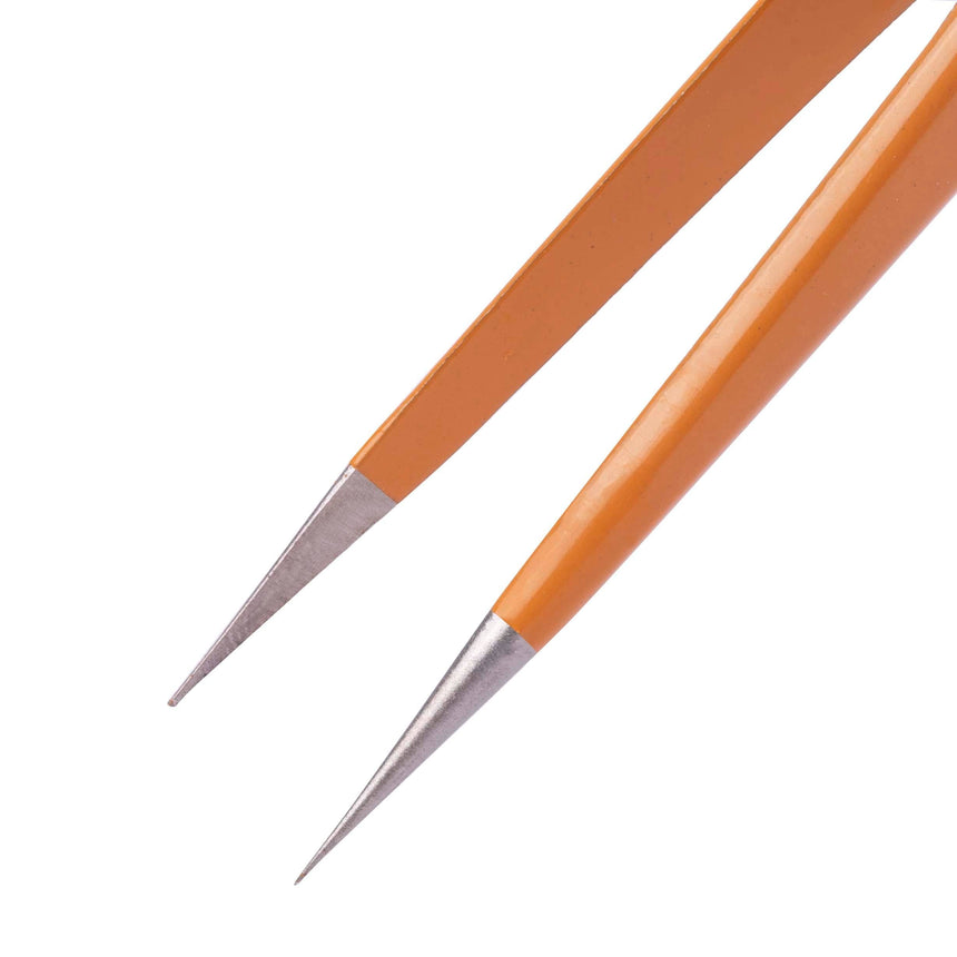 Dual-Ended Nail Art Tweezer and Silicone Pusher