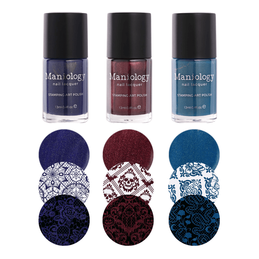 Nightshade: 3-Piece Gold Shimmer Stamping Polish Set