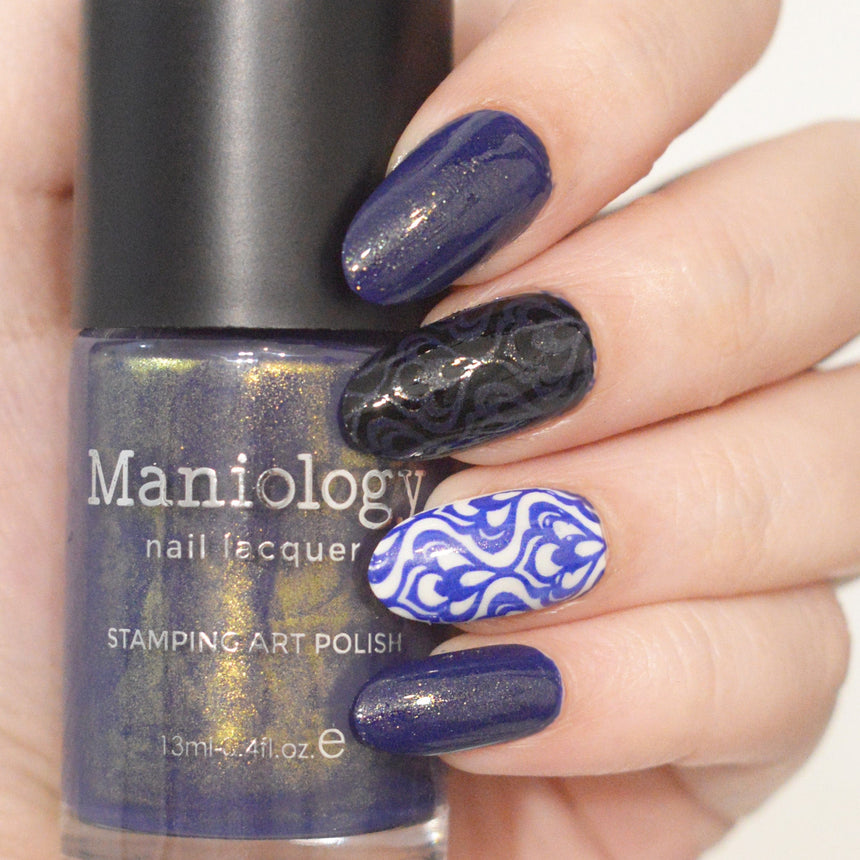 Nightshade: Shadowveil (B526) - Purple With Gold Shimmer Stamping Polish