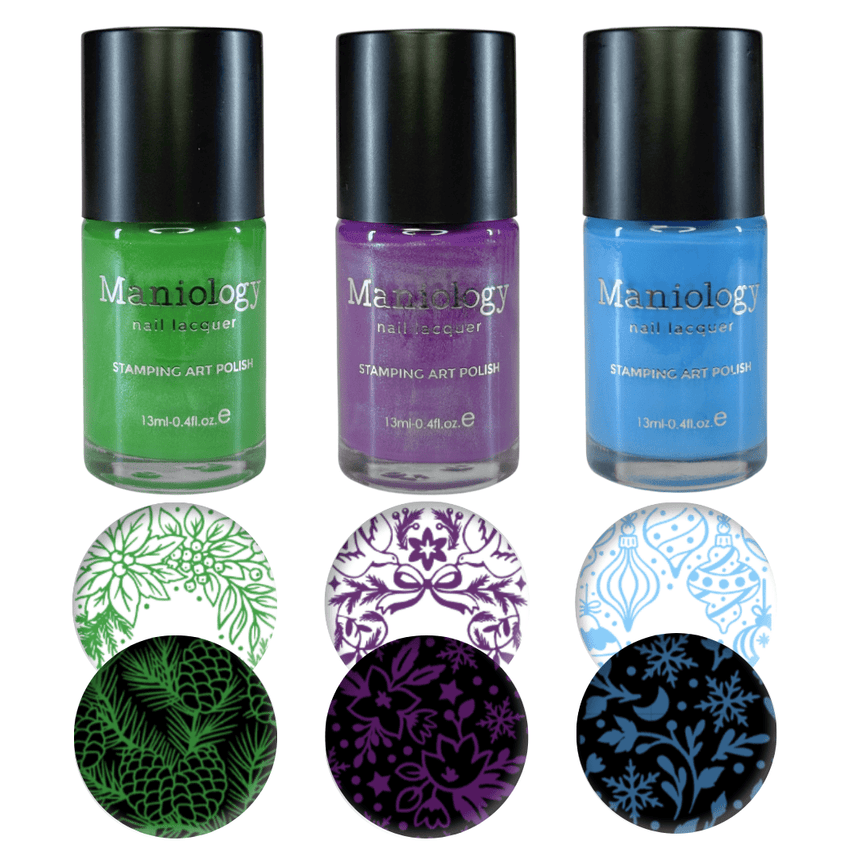 Northern Gleam: 3-Piece Pearl Cream Stamping Polish Set