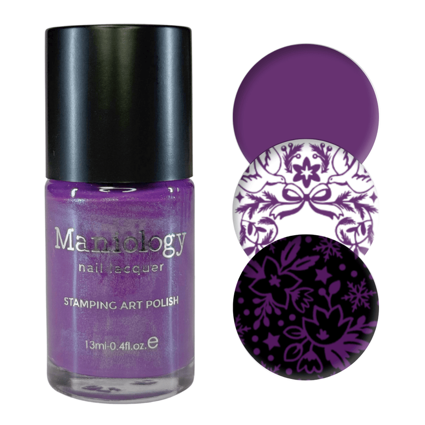 Northern Gleam: Aurora Veil (B566) - Purple Pearl Cream Stamping Polish