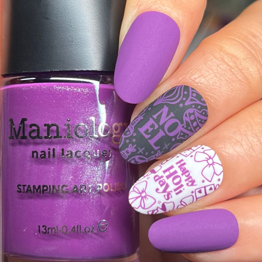 Northern Gleam: Aurora Veil (B566) - Purple Pearl Cream Stamping Polish