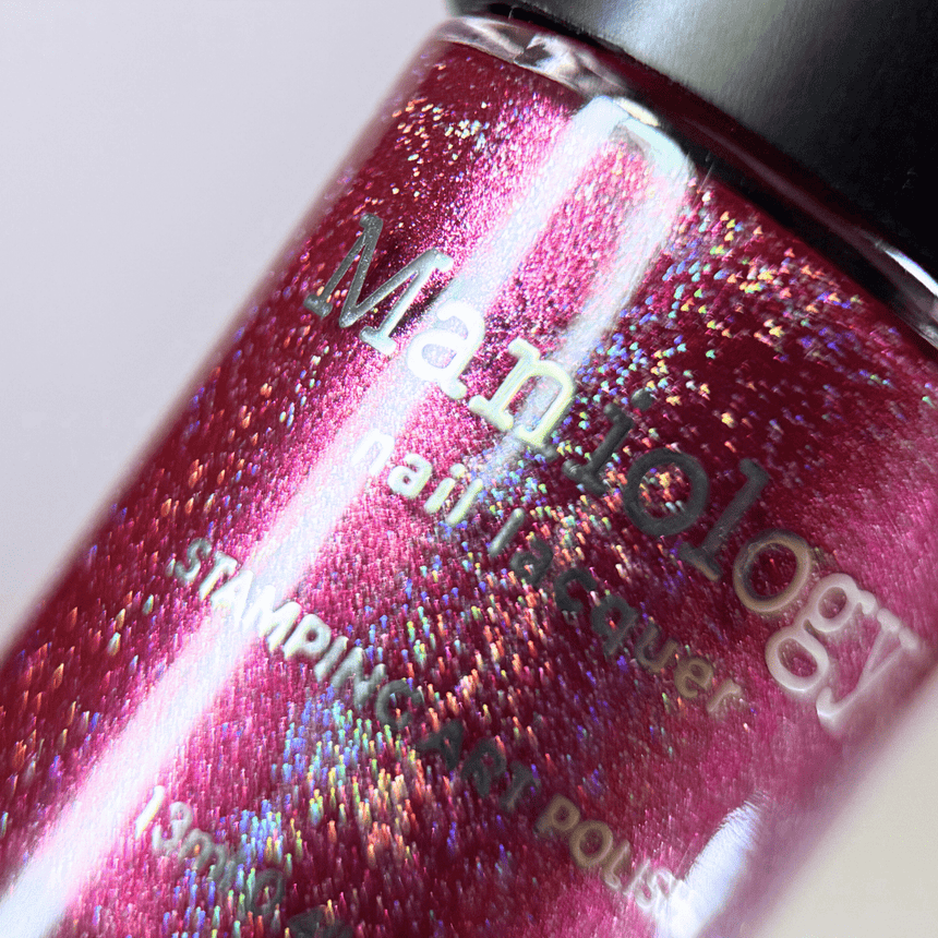 Poinsettia (B568) - Crimson Metallic Stamping Polish