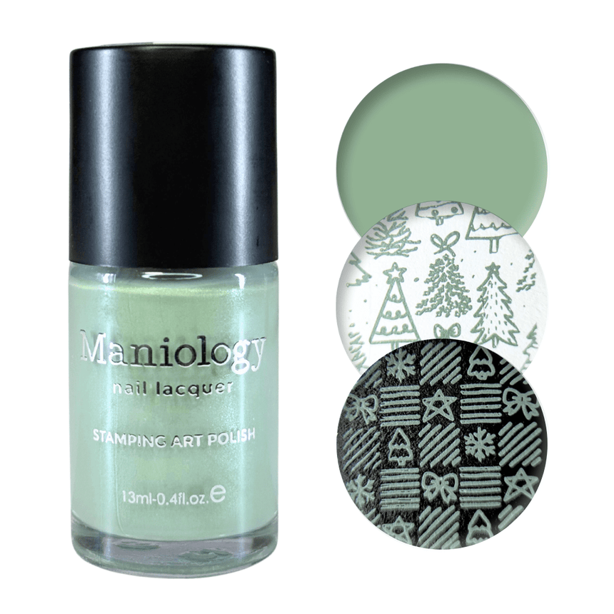 Wintergreen (B569) - Sage Pearl Cream Stamping Polish