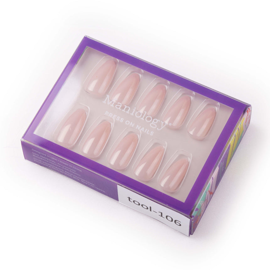 Glazed Nude Press On Nails - Medium Almond