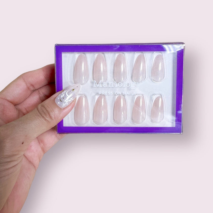 Glazed Nude Press On Nails - Medium Almond