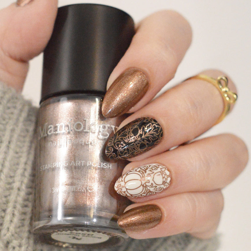 Bronze Tapestry (B564) - Brown Metallic Shimmer Stamping Polish
