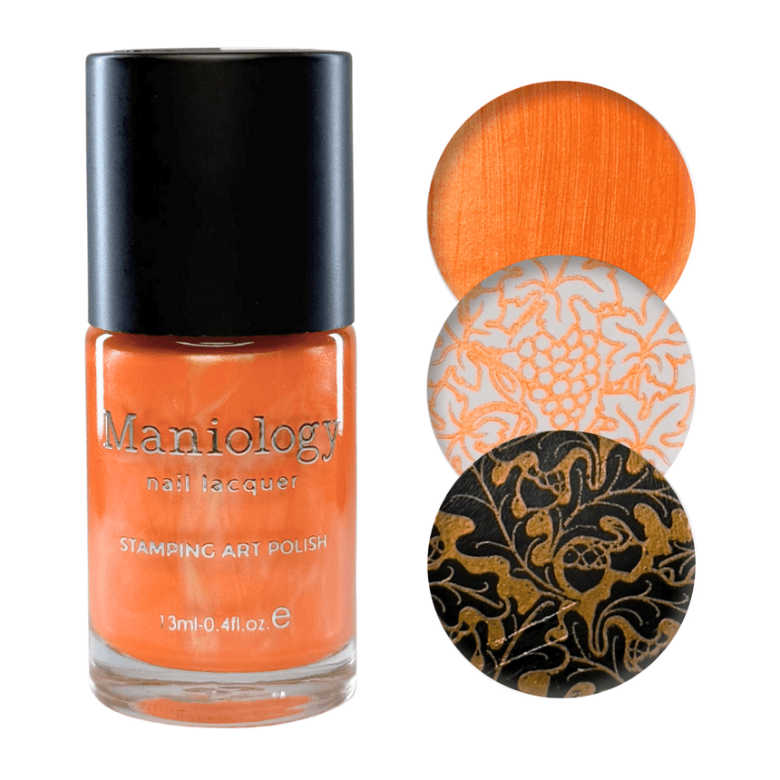 Tangerine Taffeta (B563) - Orange Pearl Cream Stamping Polish
