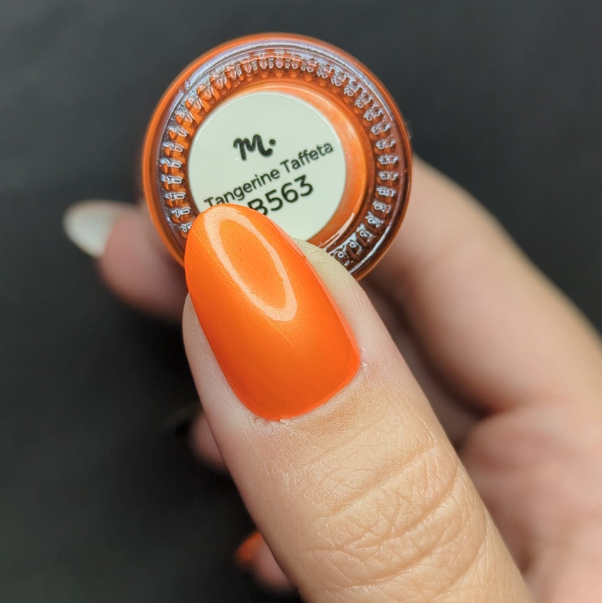 Tangerine Taffeta (B563) - Orange Pearl Cream Stamping Polish