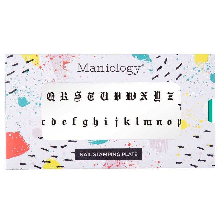 Old English Font (M440) - Nail Stamping Plate