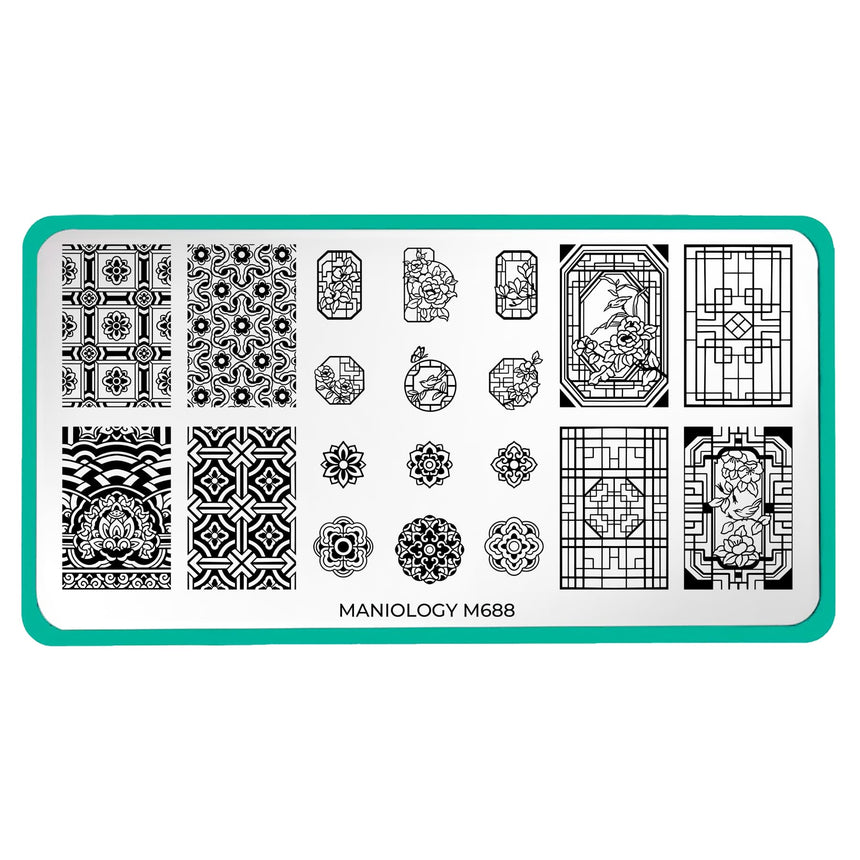 Painted Eaves (M688) - Nail Stamping Plate