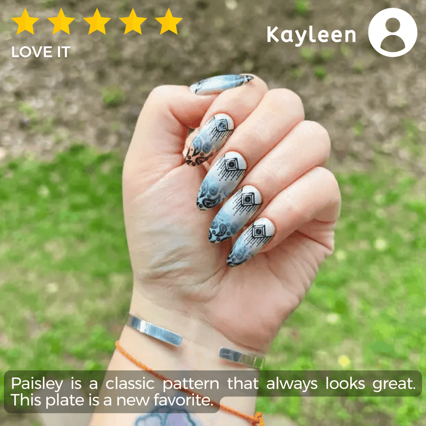 Paisley Patchwork (M429) - Nail Stamping Plate