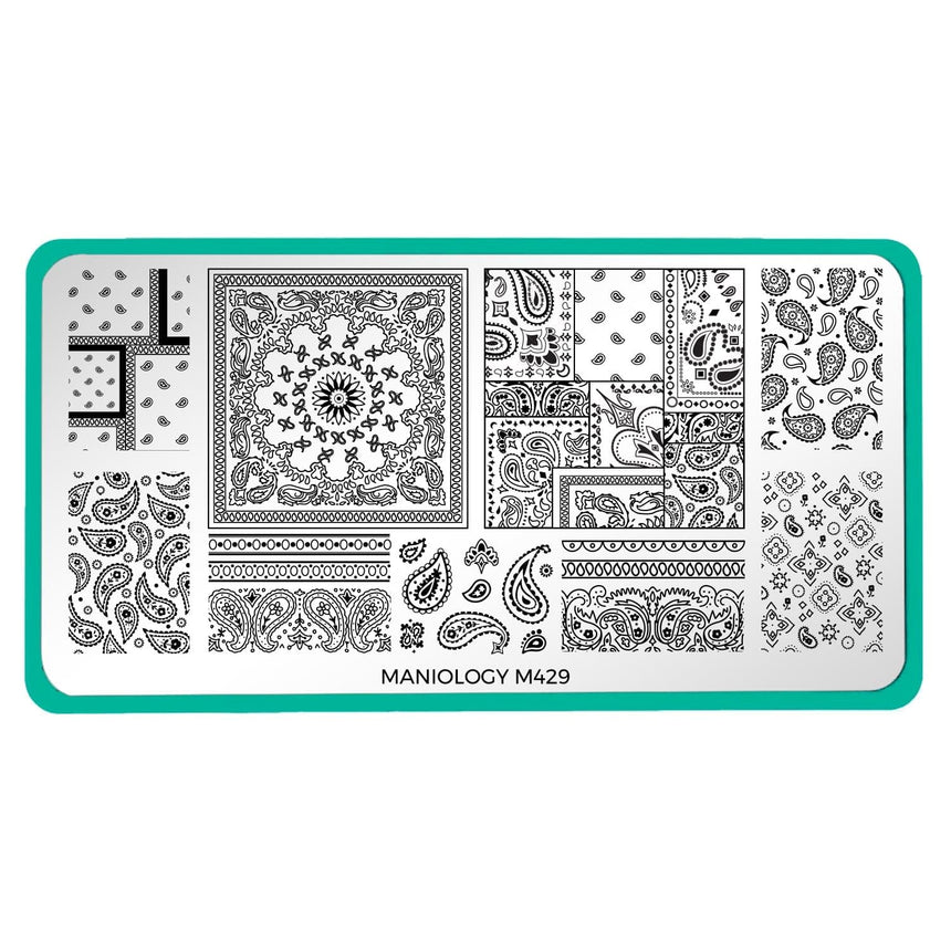 Paisley Patchwork (M429) - Nail Stamping Plate