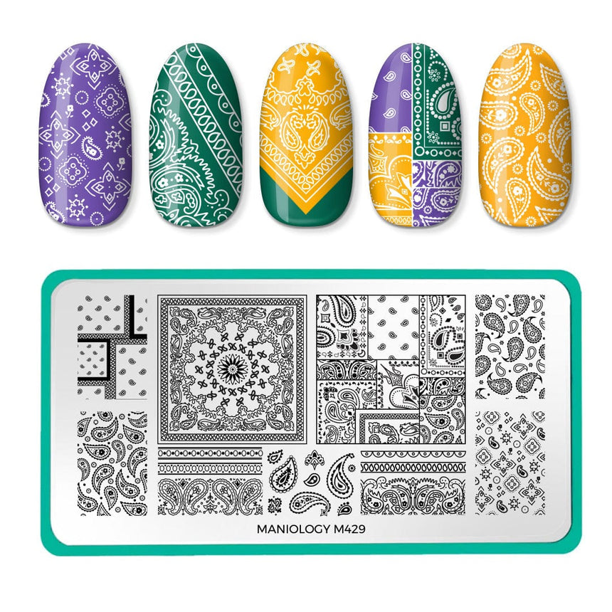 Paisley Patchwork (M429) - Nail Stamping Plate
