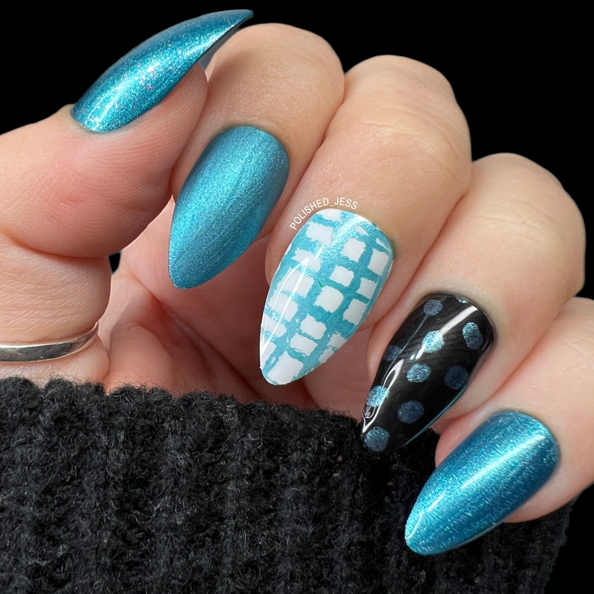 Parade: North Pole (B459) - Blue Metallic Stamping Polish