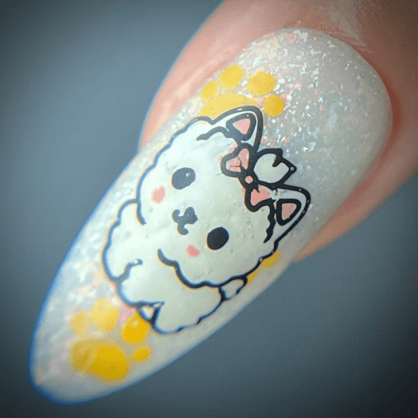 Pawsitive Vibes (M413) - Nail Stamping Plate