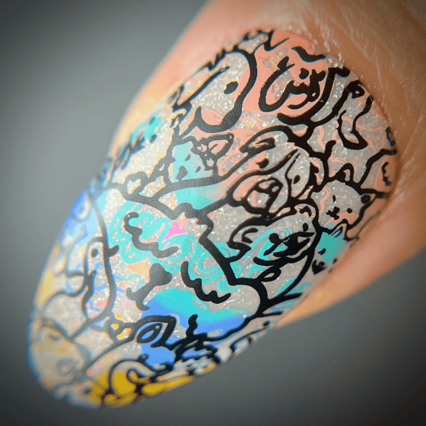 Pawsitive Vibes (M413) - Nail Stamping Plate