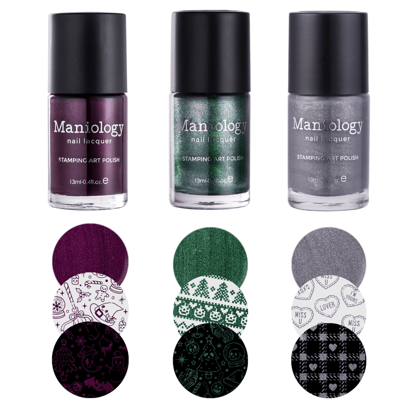 Perfect Trio: 3 Piece Starlit Jewel Stamping Polish Collection