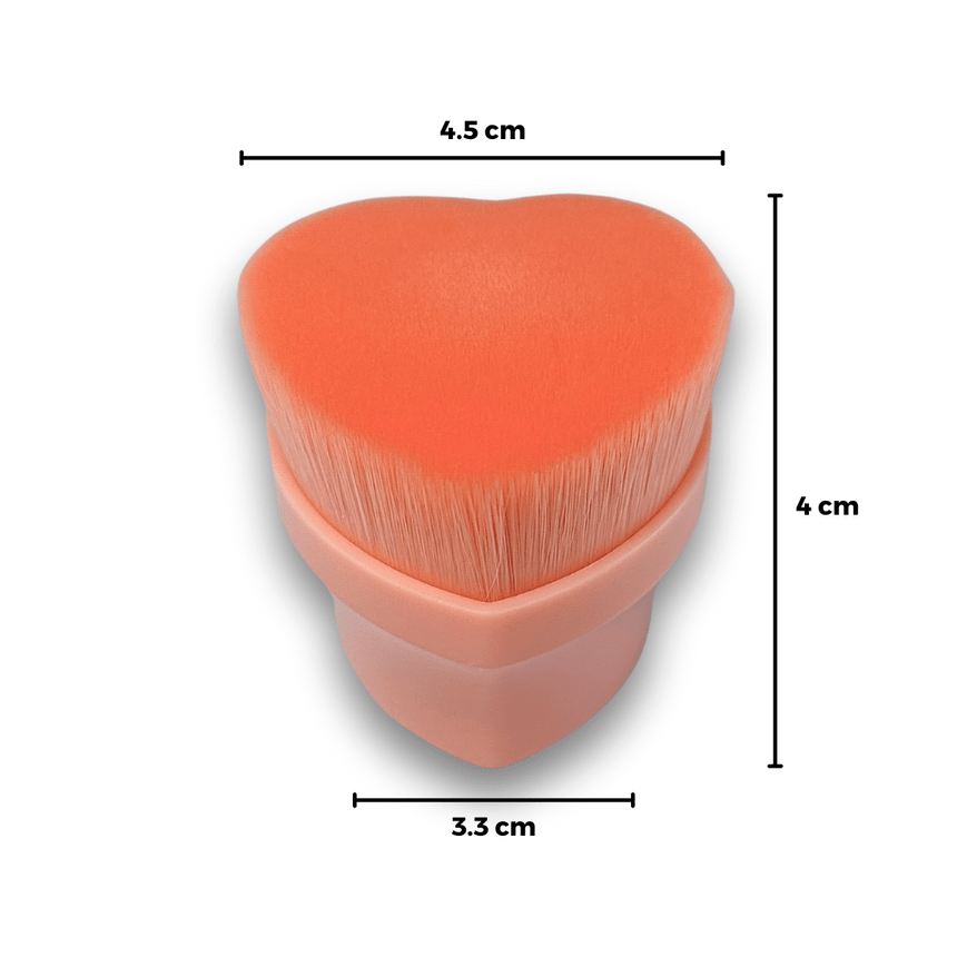 Pink Heart-Shaped Dusting Nail Brush