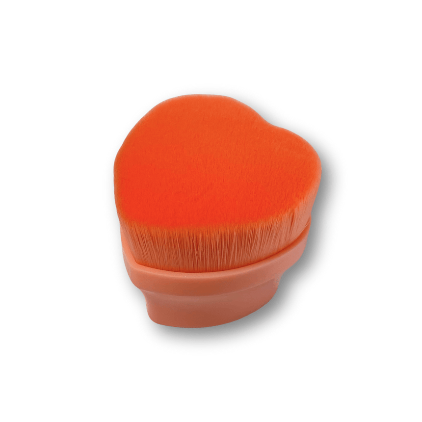 Pink Heart-Shaped Dusting Nail Brush