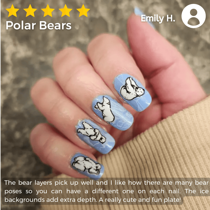 Polar Bears (M537) - Nail Stamping Plate