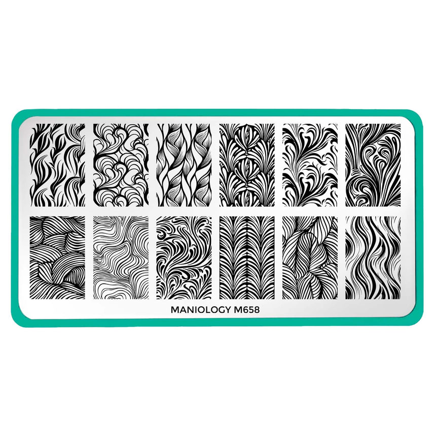 Polished Swirls (M658) - Nail Stamping Plate