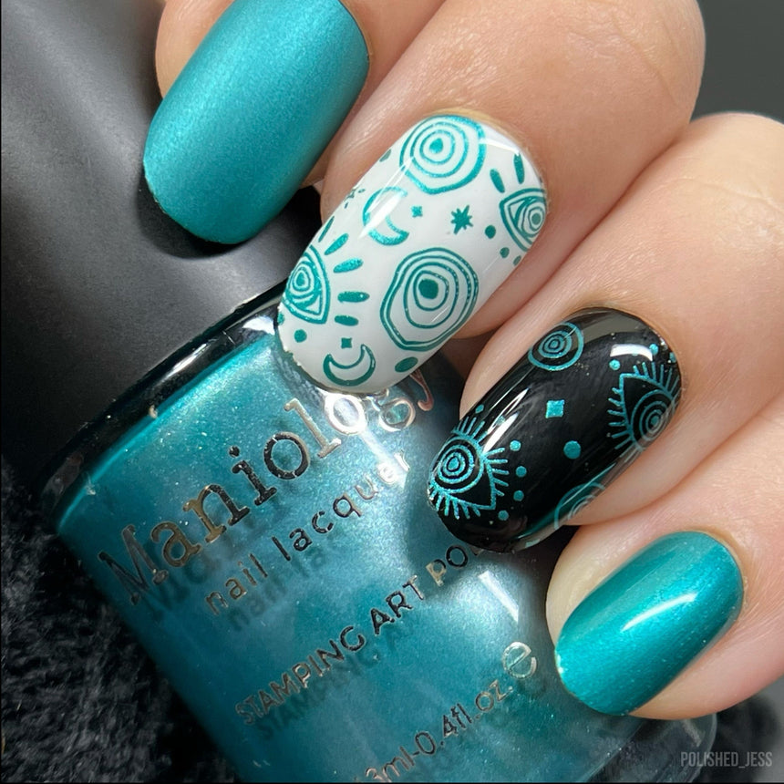 Prana (B397) - Metallic Teal Stamping Polish