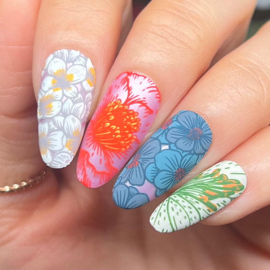 Pretty Petals (M571) - Nail Stamping Plate