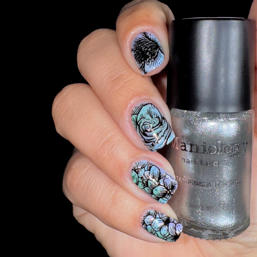 Pretty Petals (M571) - Nail Stamping Plate